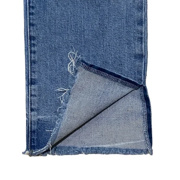 Frame Denim Le High Straight Raw Edge Side Slit in Imogen Dip Size 31 LHSTRAS204 - Picture 7 of 11